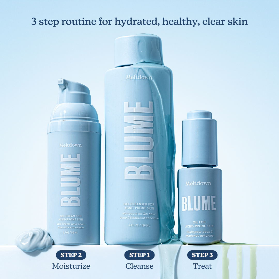 BLUME Self Care Bundle of 3 cleanser, acne treatment, hotsell deodorant trio